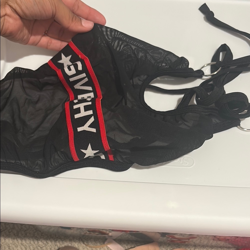 Black dance: Swimsuit with Red Trim